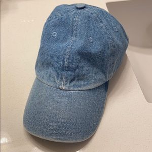 Denim baseball cap